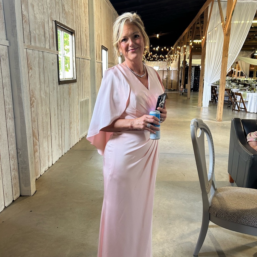 Chic Blush Pink Wedding Gown